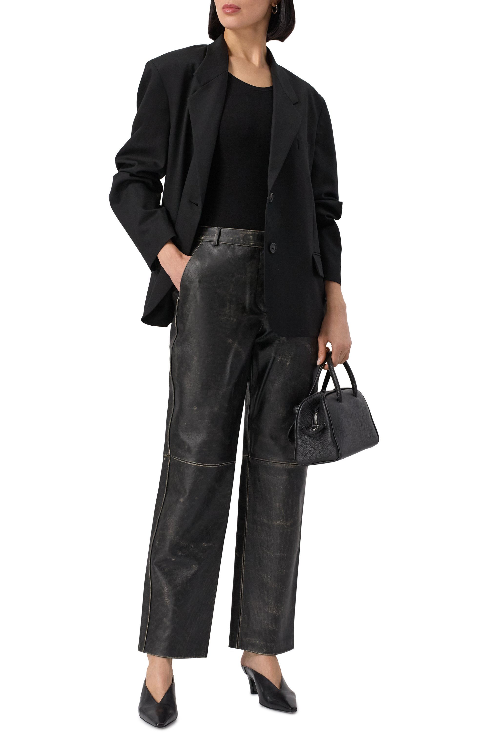 Кожаные брюки 12 STOREEZ, арт. 127816, фото 2