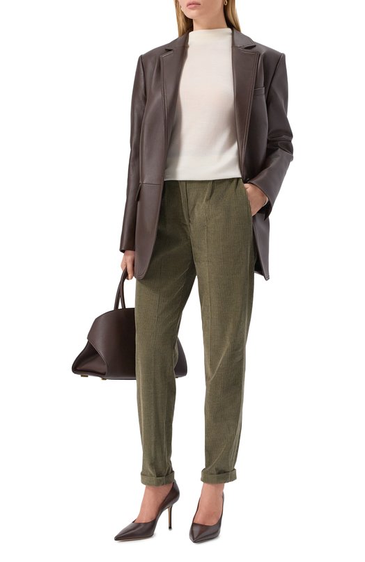 Вельветовые брюки Kiton D50105S06325 Хаки  D50105S06325 Фото 2