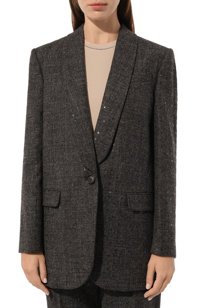 Жакет из шерсти и льна BRUNELLO CUCINELLI, арт. MD5602154, фото 3