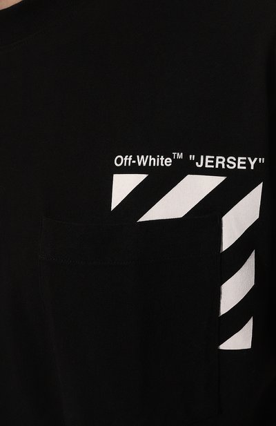 Хлопковая футболка OFF-WHITE, арт. 0MAA128C99JER0011001, фото 5