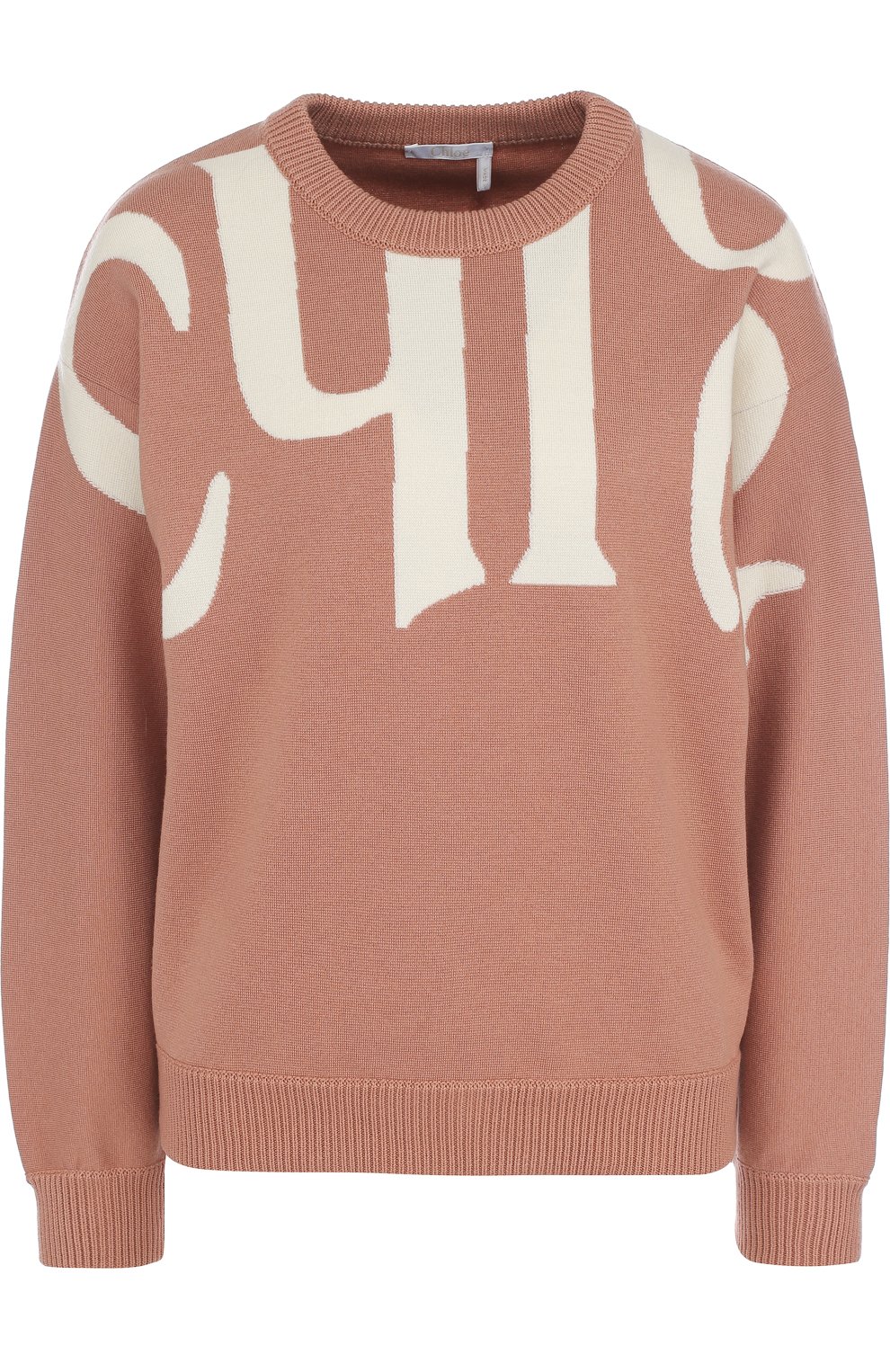 Пуловер из смеси хлопка и шерсти с круглым вырезом CHLOÉ, арт. CHC18SMP33570915, фото 1