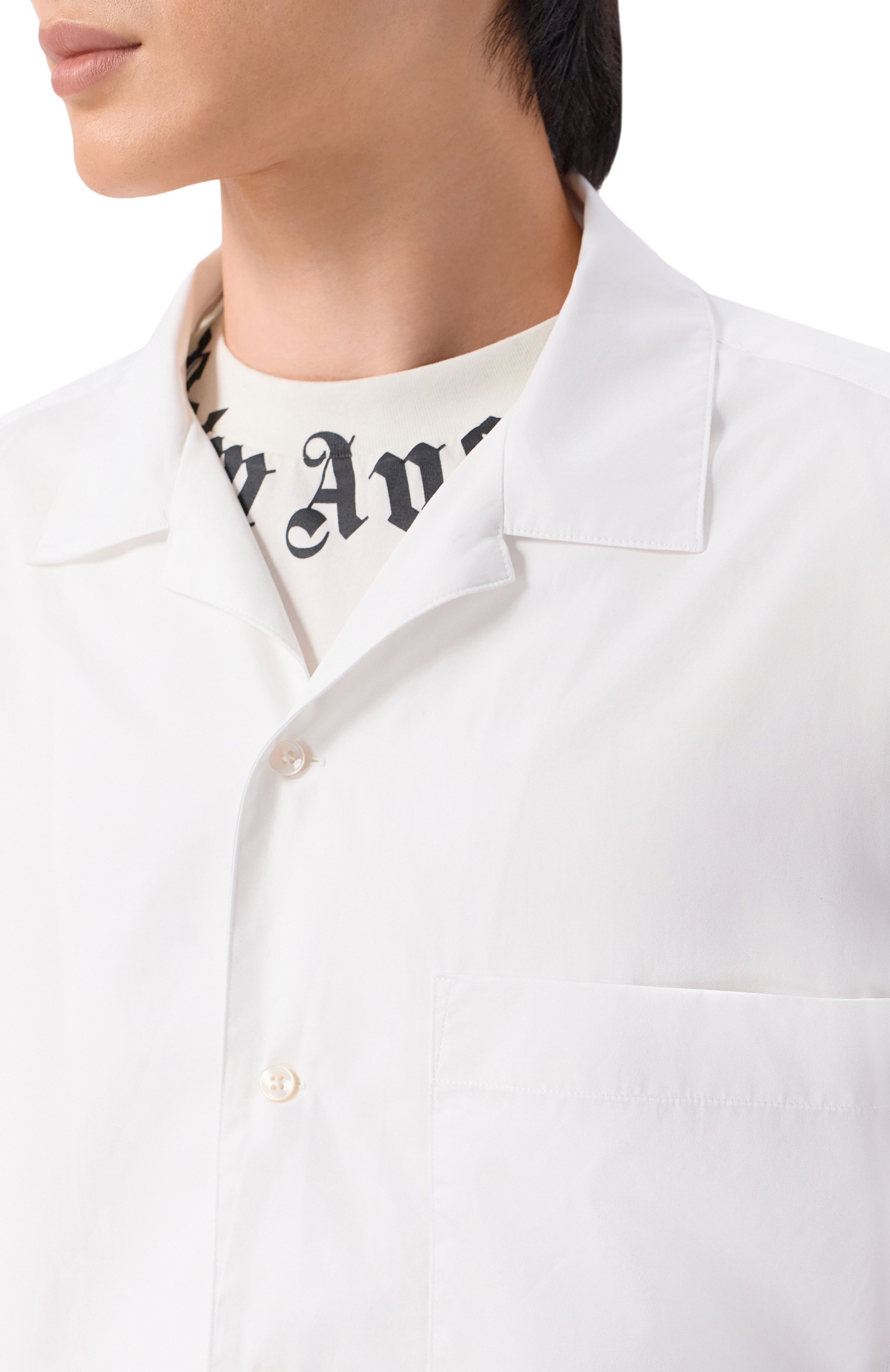 Хлопковая рубашка PALM ANGELS, арт. PMGG00AS26FAB001, фото 5