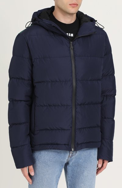 Стеганый пуховик на молнии с капюшоном MSGM, арт. 2340MH05 174702, фото 3