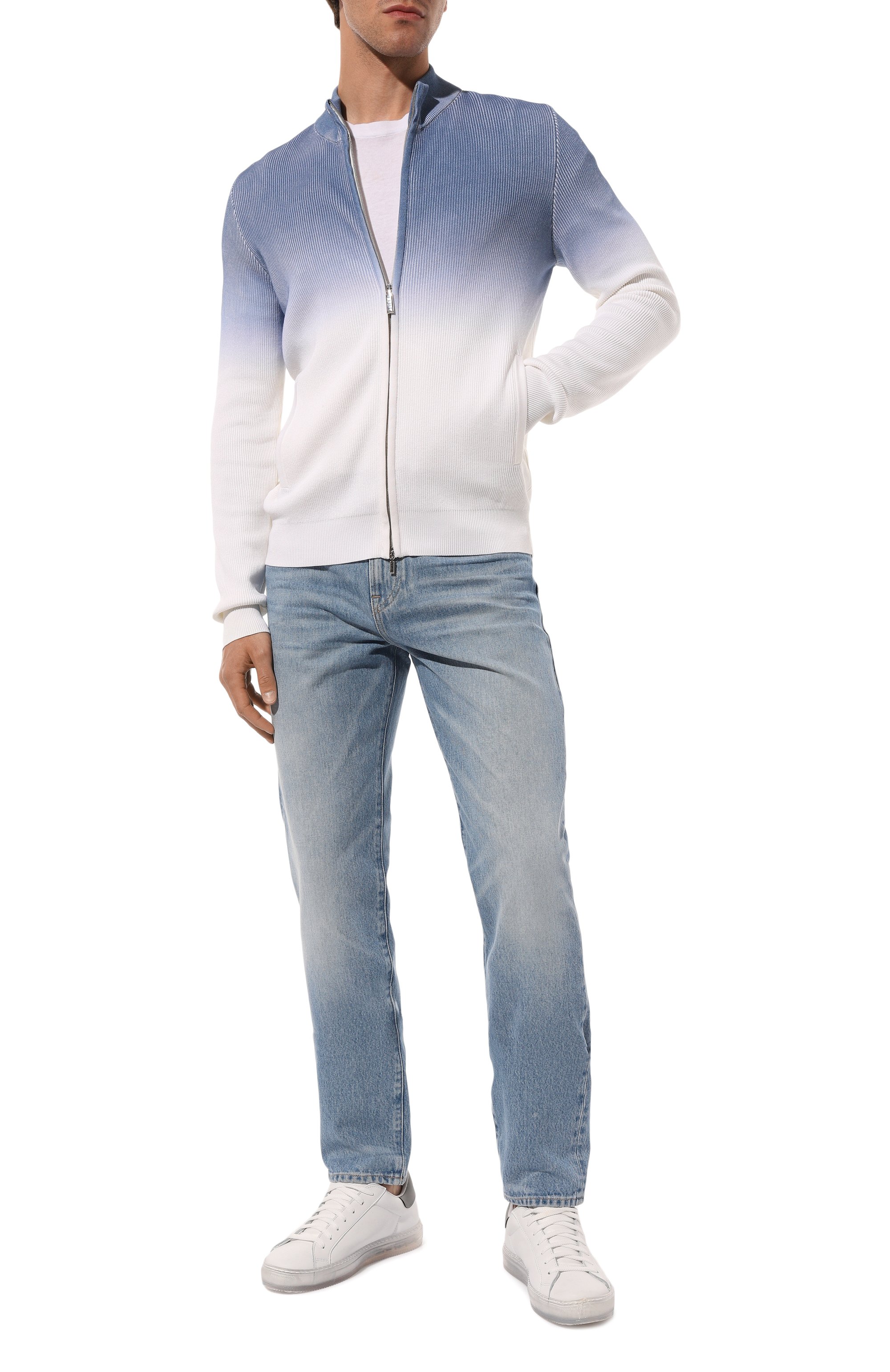 Кардиган из хлопка и шелка ZILLI, арт. KZMC01M0142VSUN00, фото 2