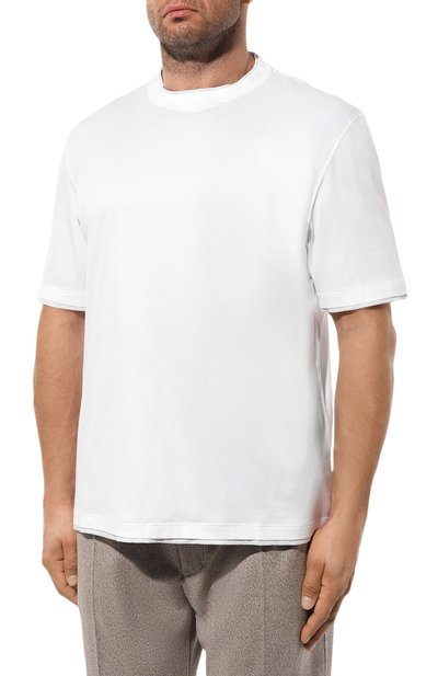 Хлопковая футболка BRUNELLO CUCINELLI, арт. M0B137427W, фото 3