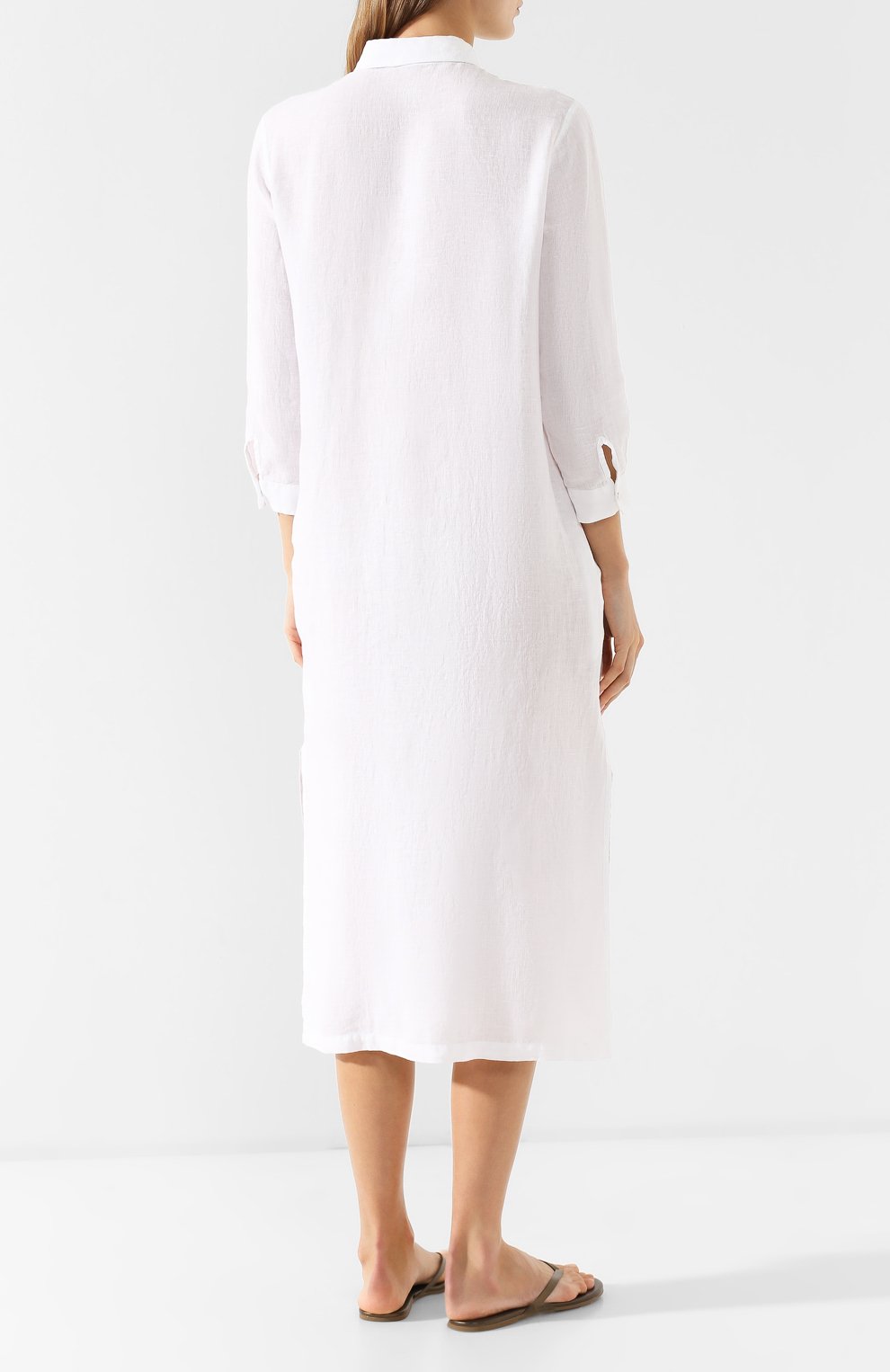 Льняное платье-рубашка 120% LINO, арт. P0W4759/B317/000, фото 4