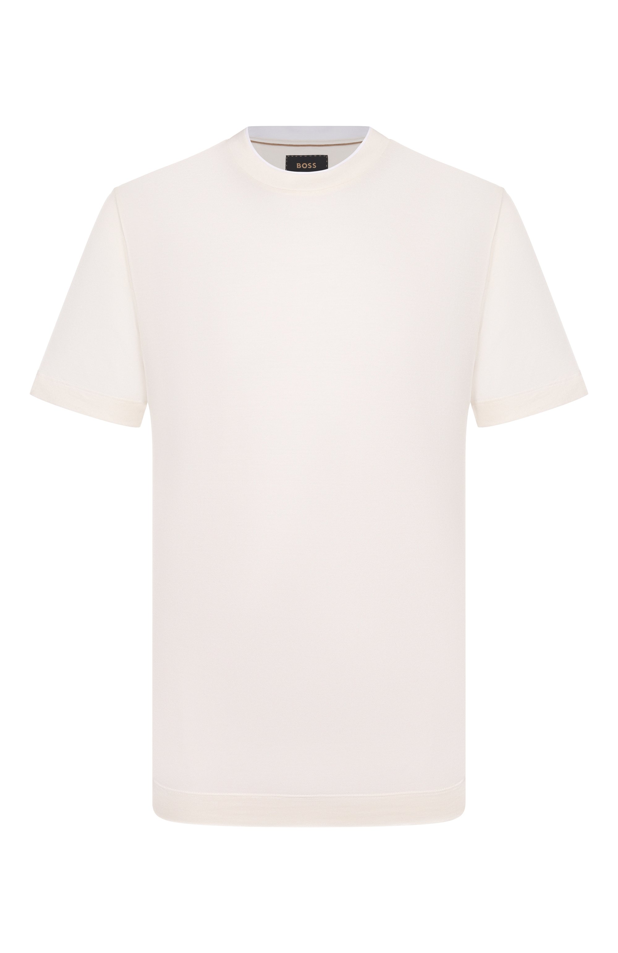 Футболка из шелка и хлопка BOSS CAMEL, арт. 50559901, фото 1