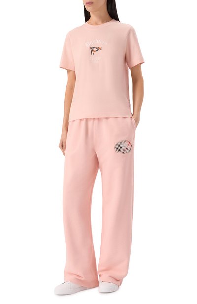 Женская хлопковая футболка BURBERRY, арт. 8128207