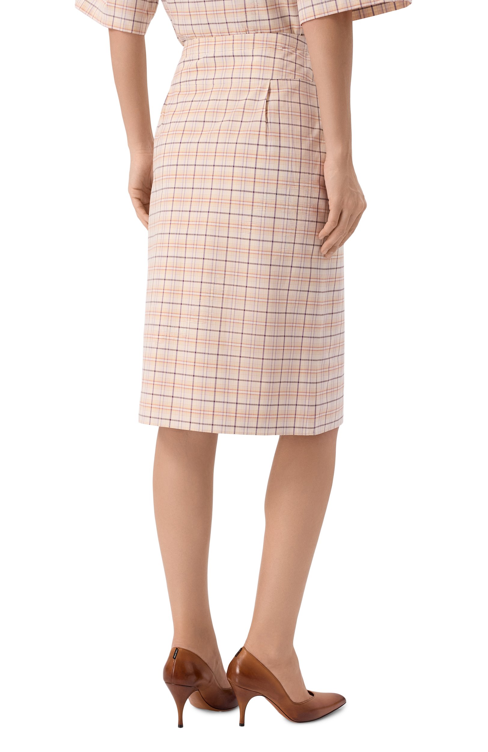 Хлопковая юбка PRADA бежевого цвета по цене 217000 руб., арт. P122IRS000/171C, фото 4 Хлопковая юбка PRADA, арт. P122IRS000/171C, фото 4