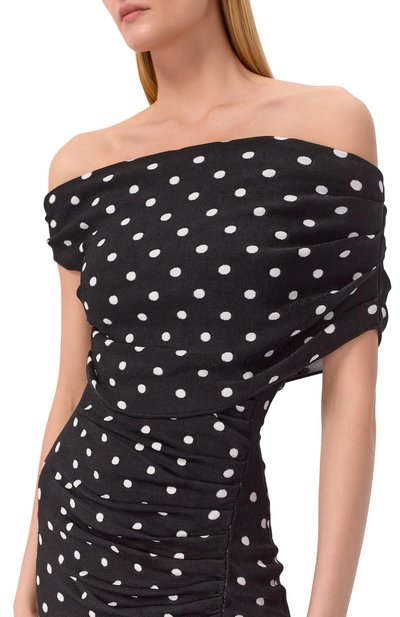 Платье из вискозы SELF-PORTRAIT черного цвета по цене 69650 руб., арт. RS26108SAB, фото 4 Платье из вискозы SELF-PORTRAIT, арт. RS26108SAB, фото 4