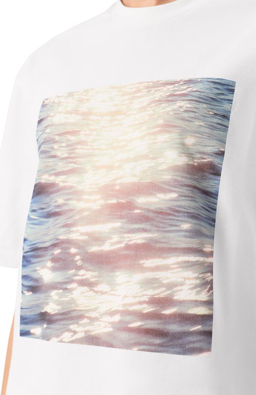 Хлопковая футболка Jil Sander J03GC0157/J20362 Белый  J03GC0157/J20362 Фото 5