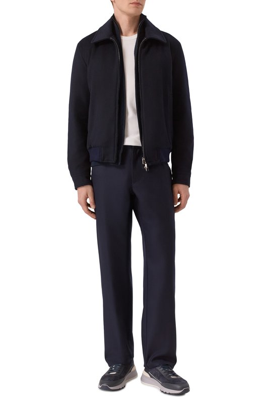 Шерстяные брюки Zilli CP201CM0201VLXS00 Синий  CP201CM0201VLXS00 Фото 2