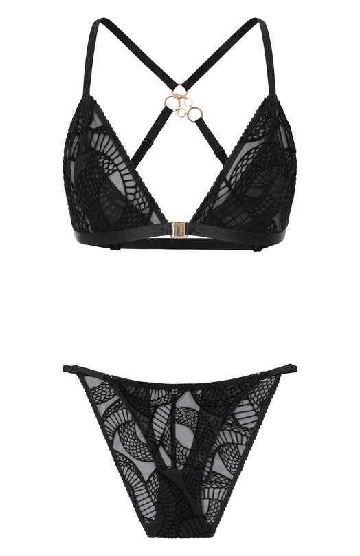 Комплект из бюстгальтера и трусов-слипов Aubade P080A-5 Чёрный P080A-5