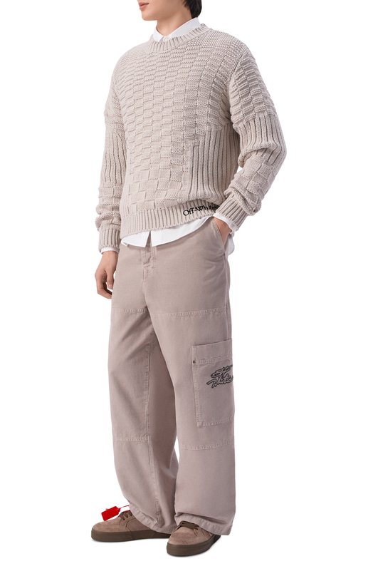 Замшевые кеды Vulc Off-White 0MIA293S26LEA004 Коричневый  0MIA293S26LEA004 Фото 2