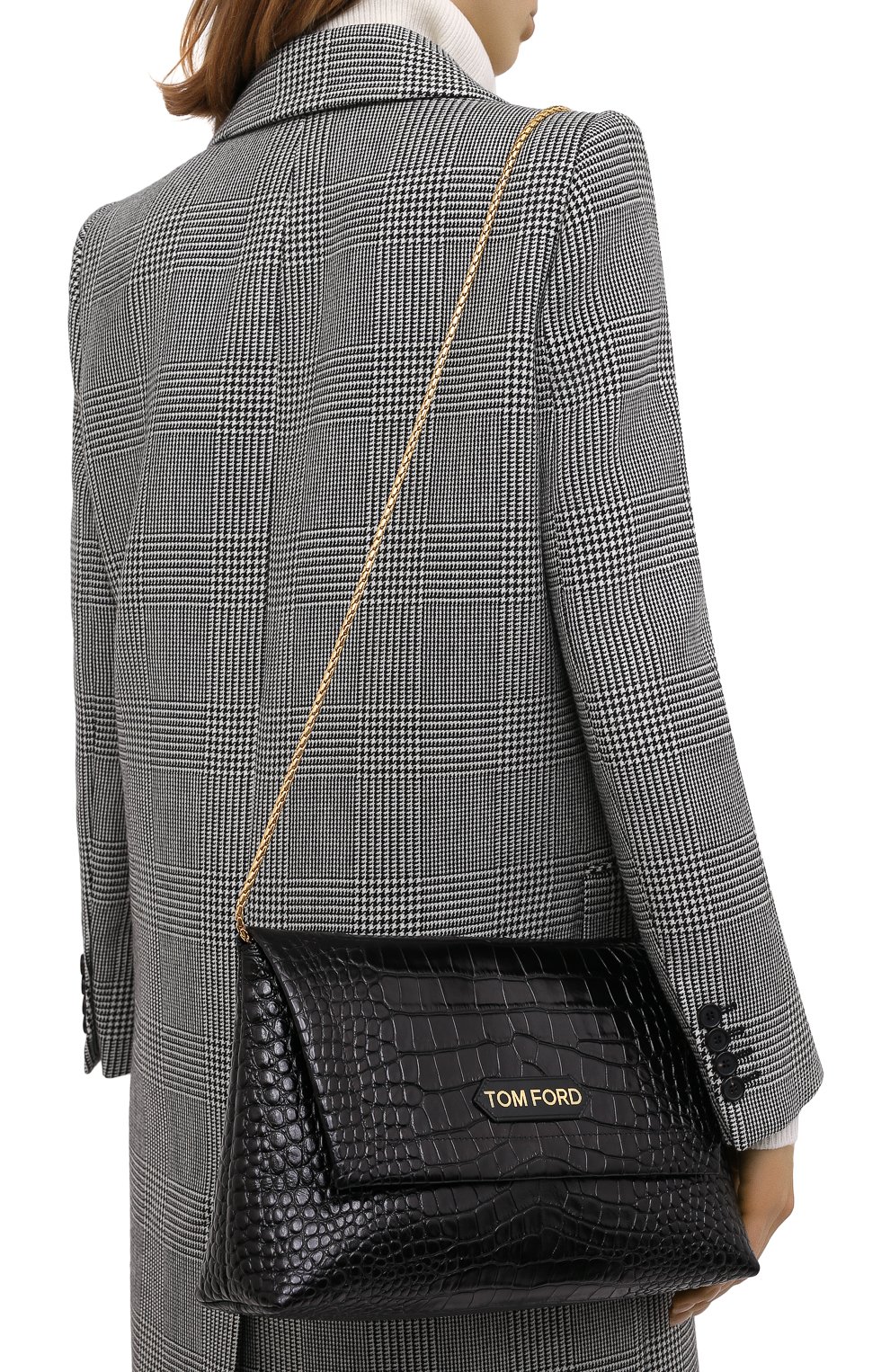 Сумка label medium TOM FORD черного цвета по цене 217000 руб., арт. L1398T-LCL132, фото 5 Сумка label medium TOM FORD, арт. L1398T-LCL132, фото 5