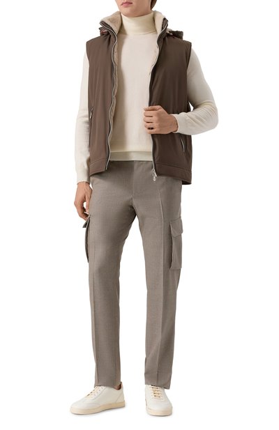 Шерстяные брю�ки-карго CORNELIANI, арт. 264L02-2618111, фото 2