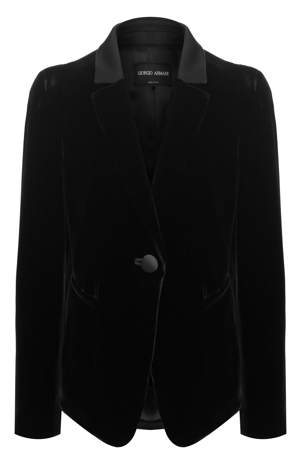 Жакет из хлопка и шелка GIORGIO ARMANI черного цвета по цене 346000 руб., арт. 0WHGG0HU/T01FD, фото 1 Жакет из хлопка и шелка GIORGIO ARMANI, арт. 0WHGG0HU/T01FD, фото 1