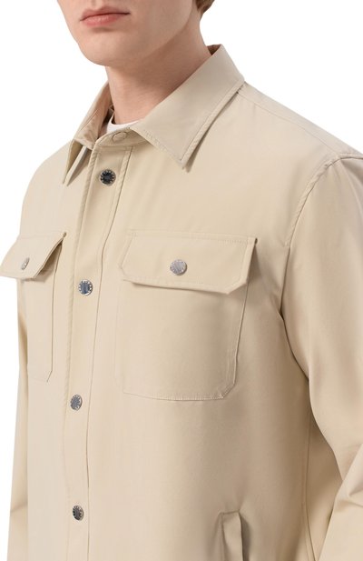Куртка-рубашка PAUL&SHARK светло-бежевого цвета по цене 87750 руб., арт. 26412182_001, фото 5 Куртка-рубашка PAUL&SHARK, арт. 26412182_001, фото 5