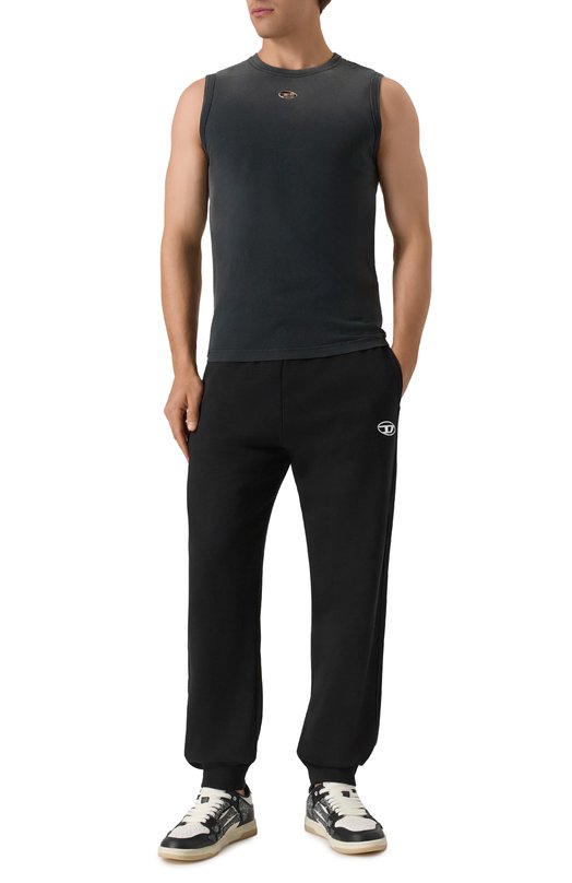 Кожаные кеды Skel-Top Amiri AMF0SR1140 Чёрно-белый  AMF0SR1140 Фото 2