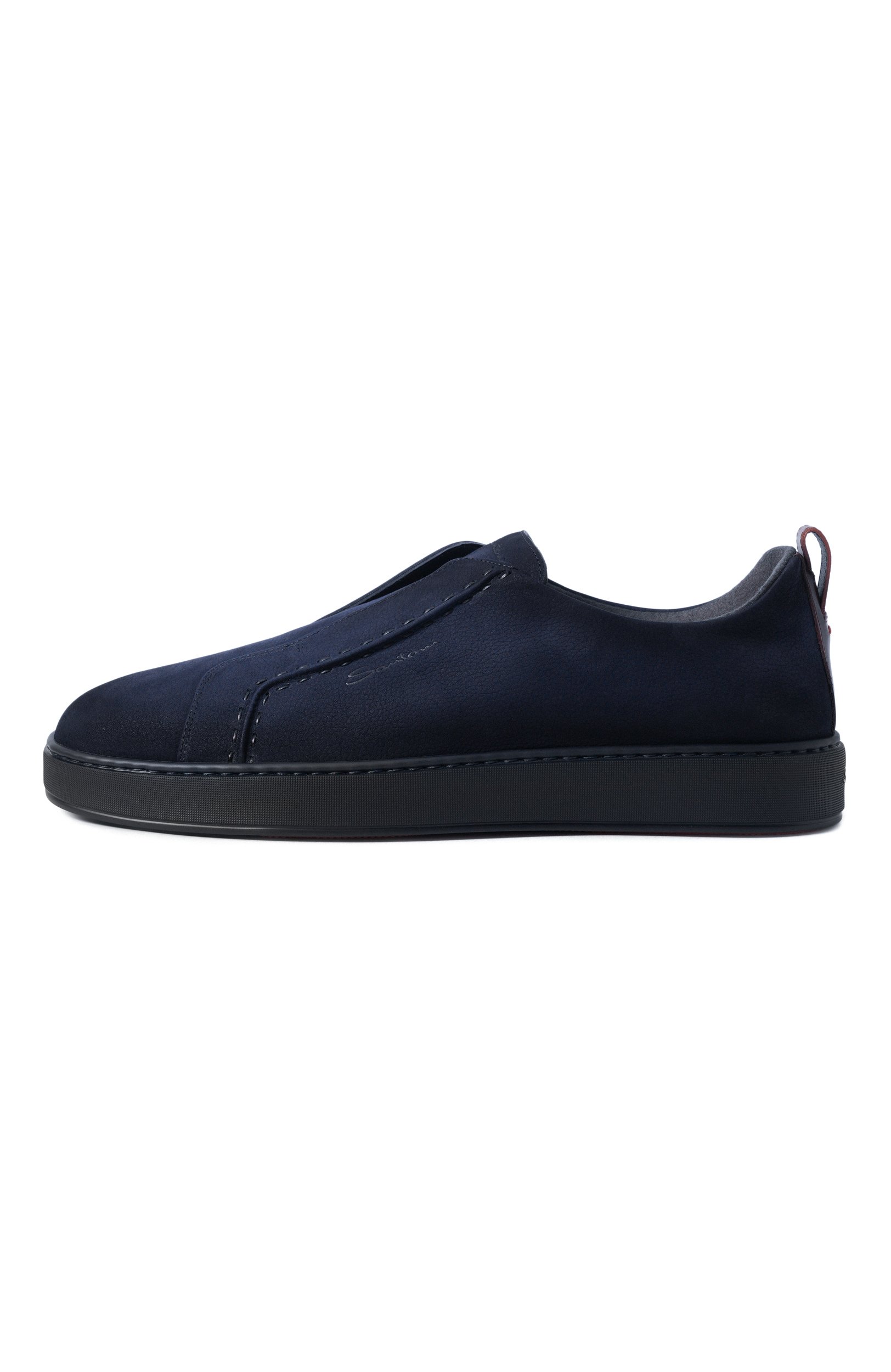 Кеды cleanic из нубука SANTONI темно-синего цвета по цене 99500 руб., арт. MBCG222220CAKEMU, фото 3 Кеды cleanic из нубука SANTONI, арт. MBCG222220CAKEMU, фото 3
