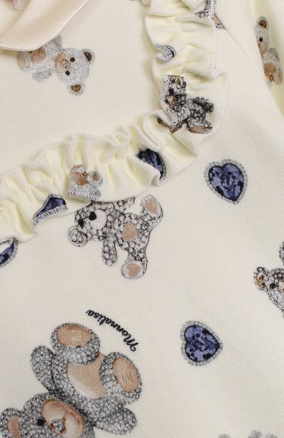 Мини-платье с принтом и оборками MONNALISA, арт. 310930, фото 3