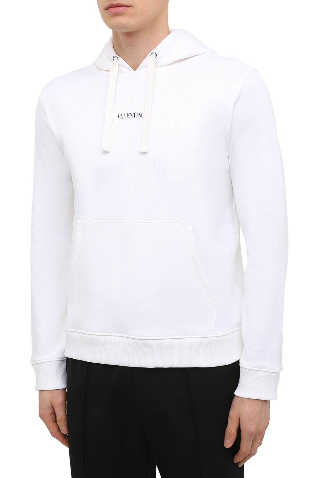 Хлопковое худи VALENTINO белого цвета по цене 89950 руб., арт. VV3MF14F73C, фото 3 Хлопковое худи VALENTINO, арт. VV3MF14F73C, фото 3