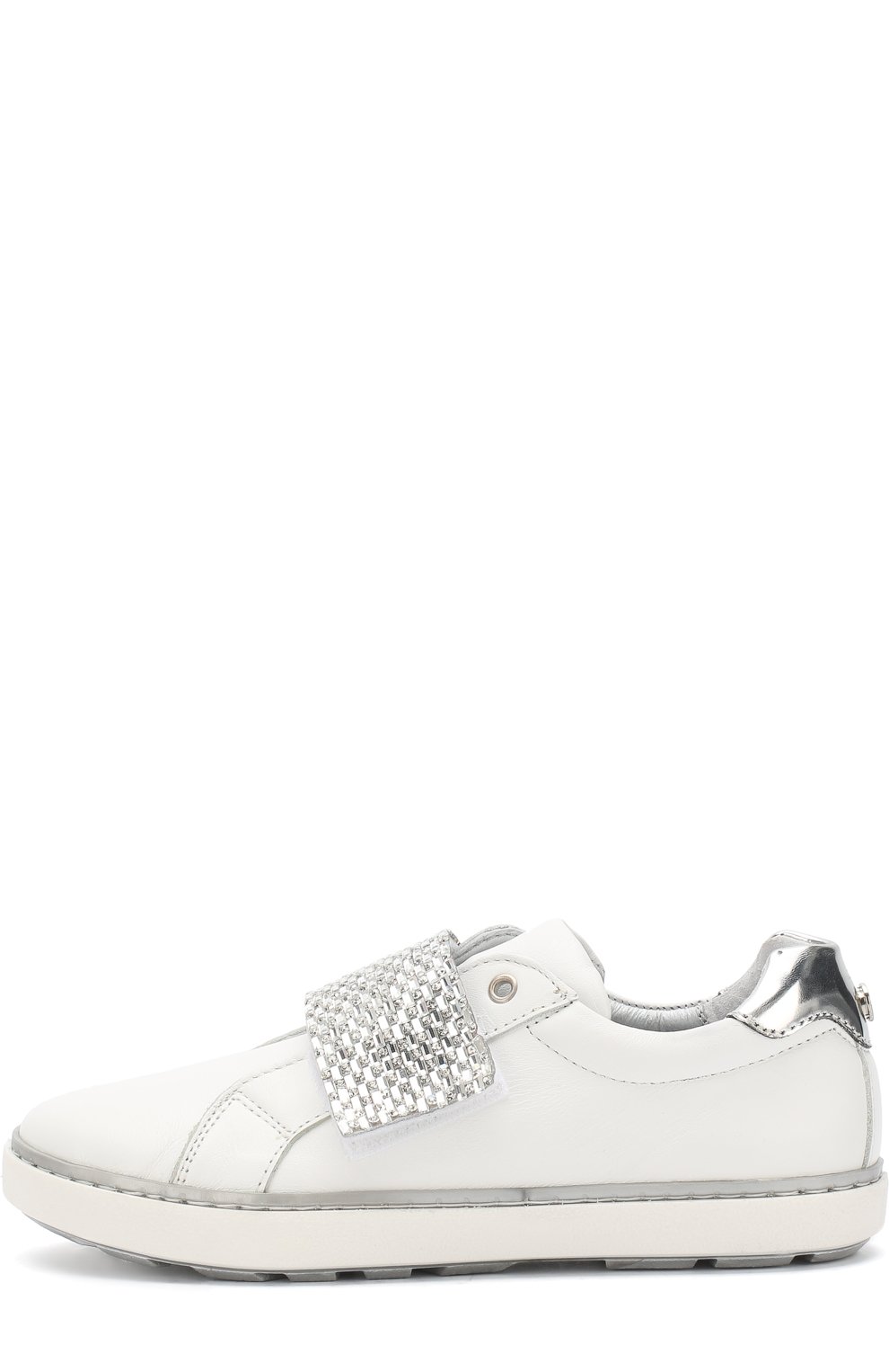 Кожаные кеды с застежками велькро и стразами STUART WEITZMAN, арт. B182502/31-36, фото 2