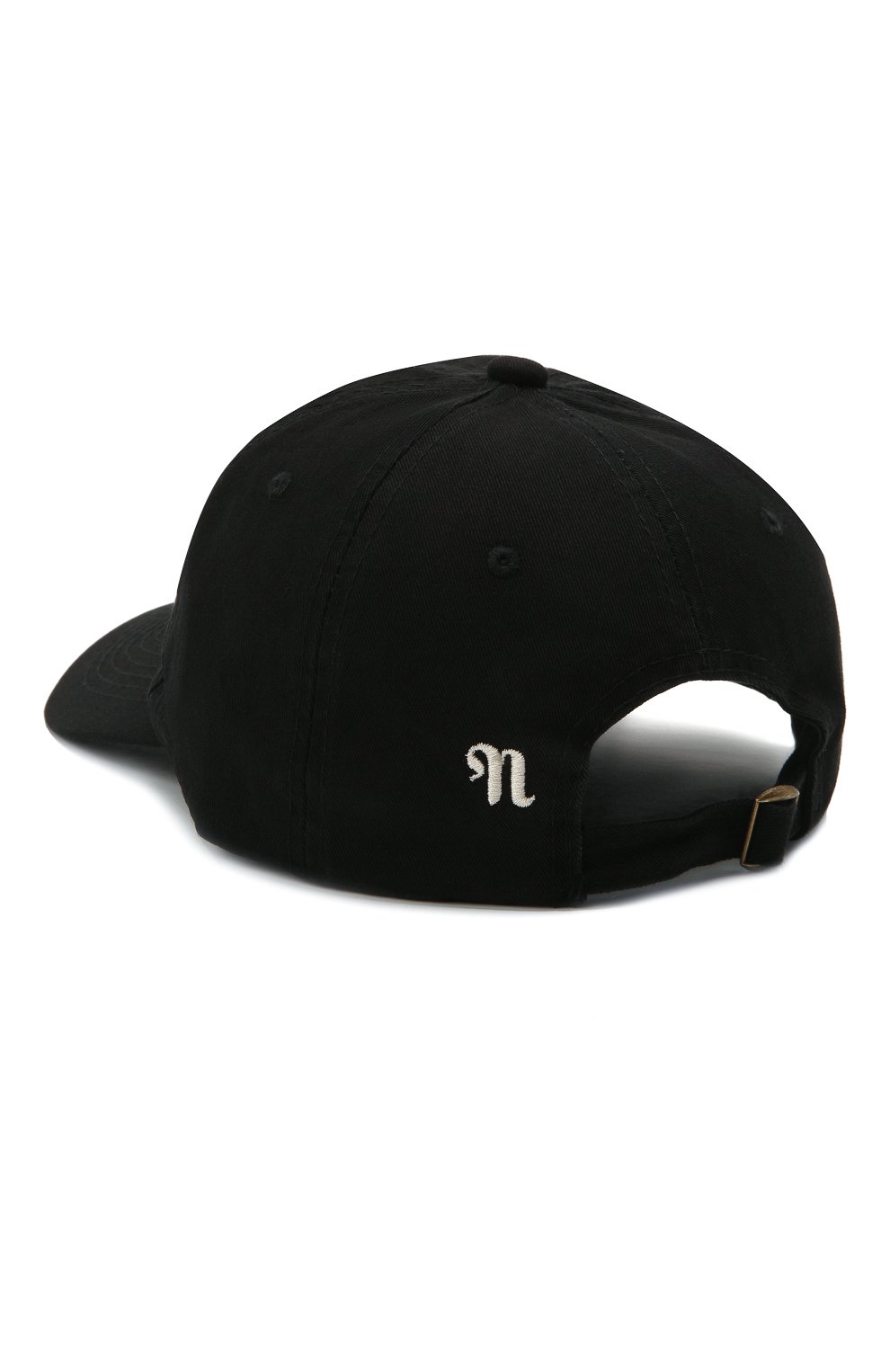 Хлопковая бейсболка NANUSHKA черного цвета по цене 13550 руб., арт. NW21SSHT01299, фото 3 Хлопковая бейсболка NANUSHKA, арт. NW21SSHT01299, фото 3
