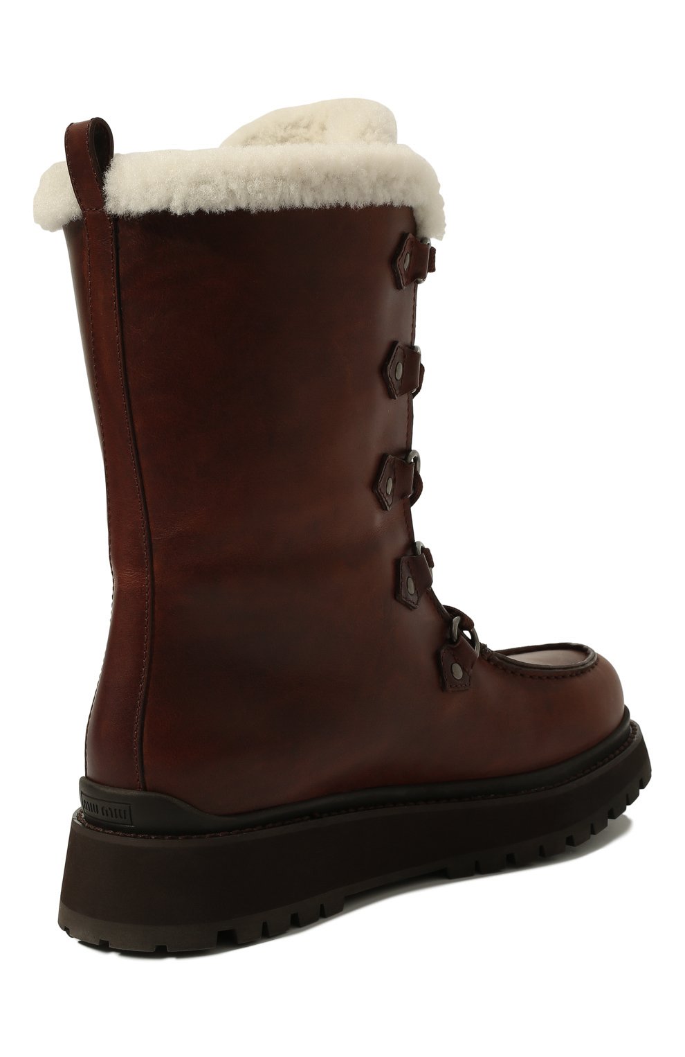 Кожаные сапоги MIU MIU, арт. 5U390D-3LEN-F0046-040, фото 5