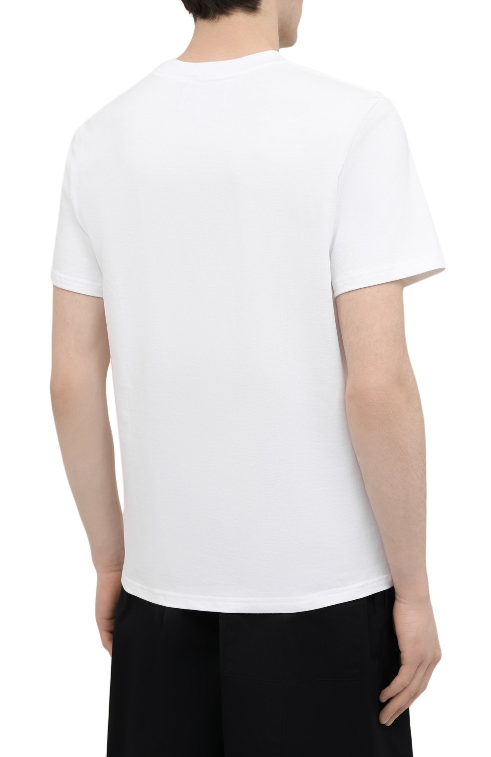 Хлопковая футболка CASABLANCA, арт. MS21-TS-001 WHITE - TENNIS STRIPE, фото 4