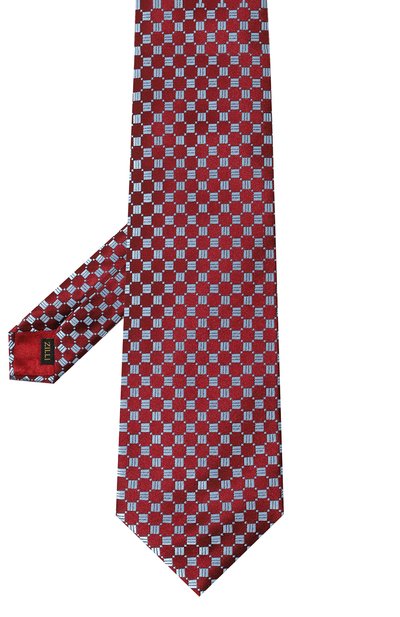 Шелковый галстук ZILLI бордового цвета по цене 32350 руб., арт. 55021, фото 3 Шелковый галстук ZILLI, арт. 55021, фото 3