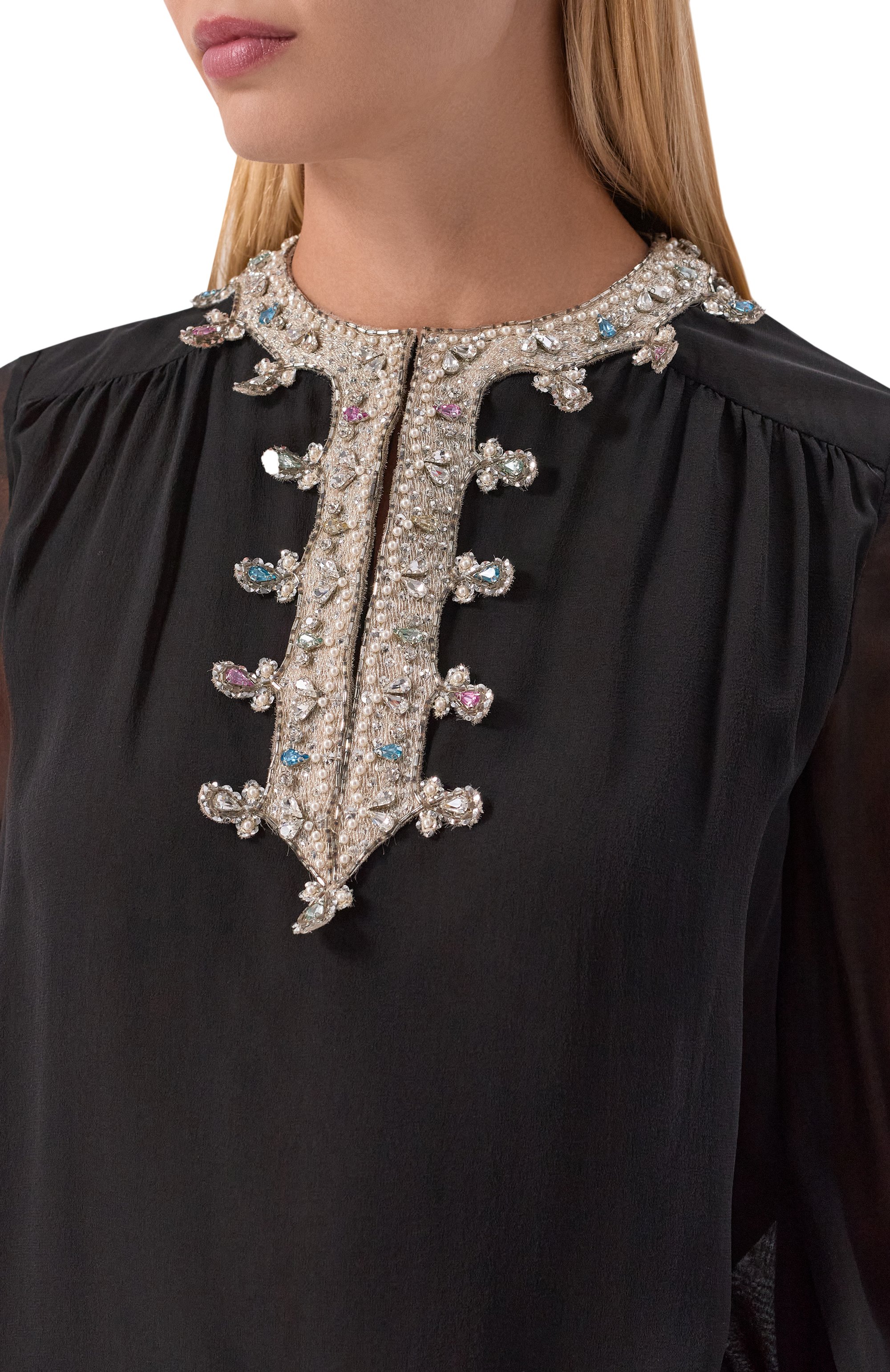 Шелковая блузка VALENTINO, арт. 7B3AEAS0/93M, фото 5