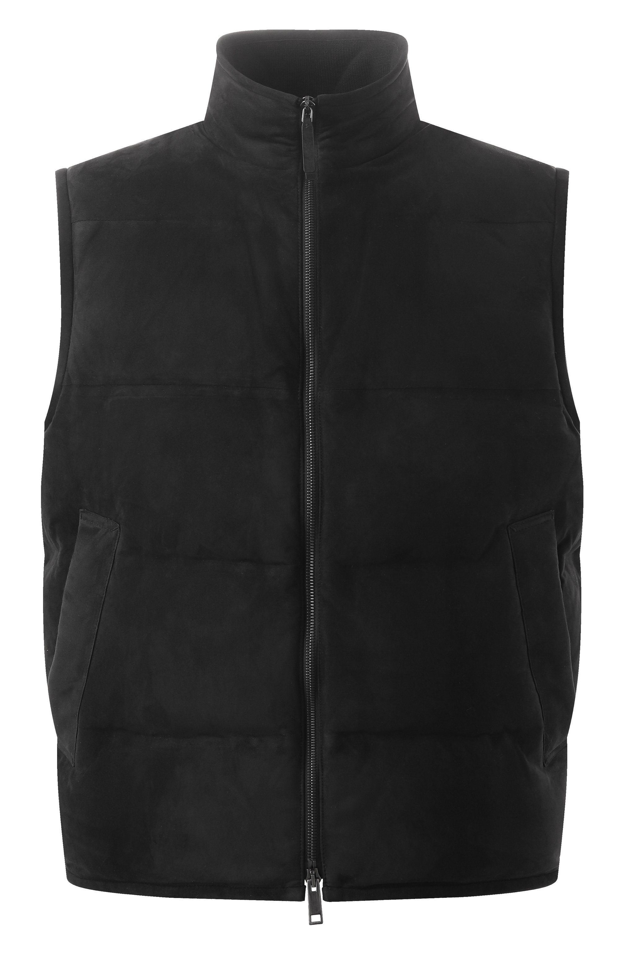 Замшевый жилет ZEGNA черного цвета по цене 834000 руб., арт. E184/UEPVMA8, фото 1 Замшевый жилет ZEGNA, арт. E184/UEPVMA8, фото 1