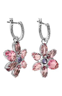 Женские серьги gema SWAROVSKI розового цвета, арт. 5658397 | Фото 3 (Нос: Не проставлено; Региональные ограничения белый список (Axapta Mercury): Не проставлено; Материал: Металл, Кристаллы)
