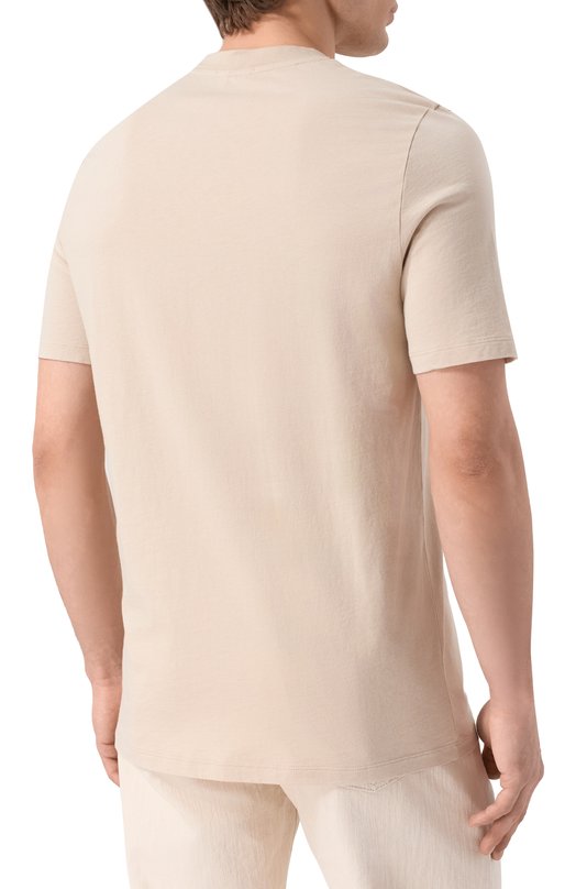Хлопковая футболка Jacob Cohen JUM_40002 001 M4530 L1 Бежевый  JUM_40002 001 M4530 L1 Фото 4