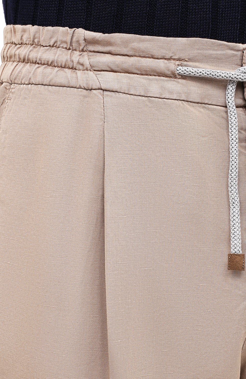 Брюки изо льна и хлопка BRUNELLO CUCINELLI, арт. M291LE1740, фото 5