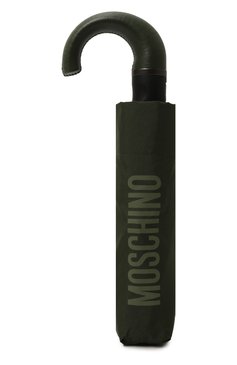 Мужской складной зонт MOSCHINO хаки цвета, арт. 8064-0PENCL0SE | Фото 4 (Материал сплава: Проставлено; Материал: Текстиль, Металл, Синтетический материал; Нос: Не проставлено)