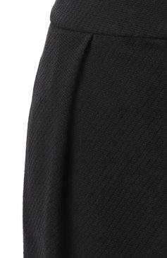 Женские брюки EMPORIO ARMANI черного цвета, арт. EW000681/AF12421 | Фото 6 (Длина (брюки, джинсы): Стандартные; Силуэт Ж (брюки и джинсы): Прямые; Женское Кросс-КТ: Брюки-одежда; Стили: Кэжуэл; Материал внешний: Хлопок, Синтетический материал)