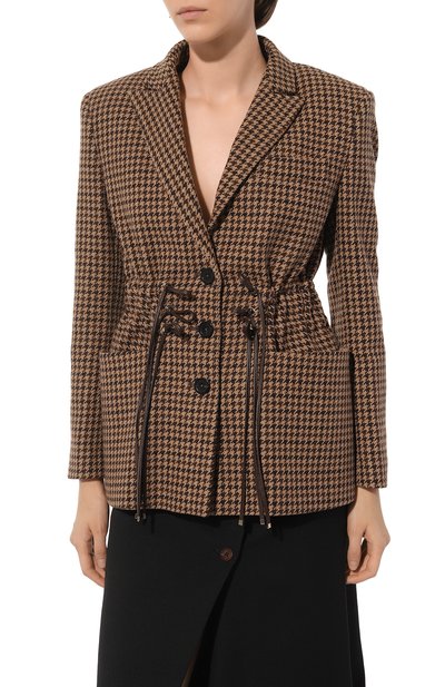 Шерстяной жакет DONDUP коричневого цвета по цене 114000 руб., арт. DJ579/FF0399D-XXX, фото 3 Шерстяной жакет DONDUP, арт. DJ579/FF0399D-XXX, фото 3