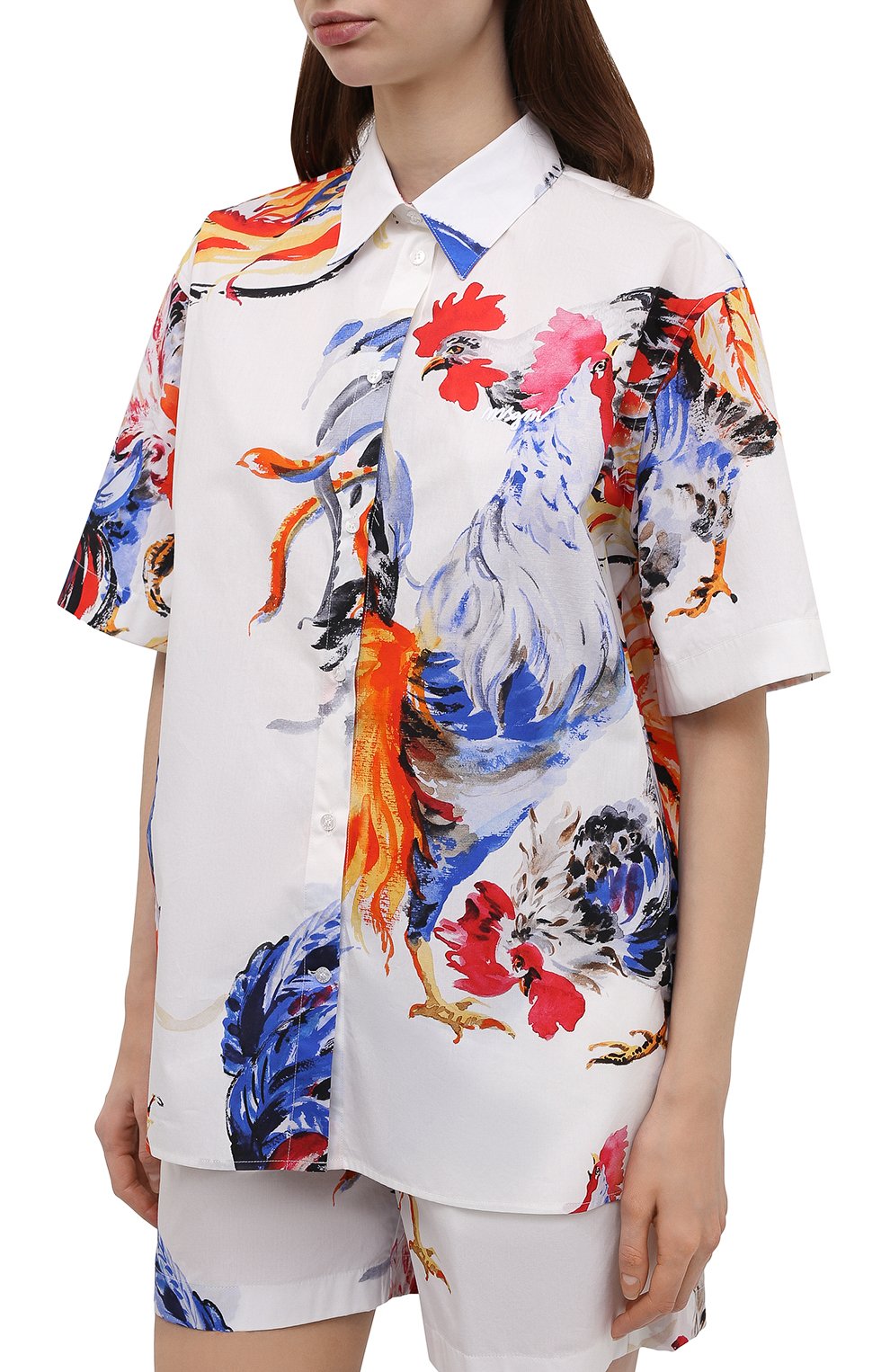 Хлопковая рубашка MSGM разноцветного цвета по цене 27300 руб., арт. 3042MDE115X 217350, фото 3 Хлопковая рубашка MSGM, арт. 3042MDE115X 217350, фото 3