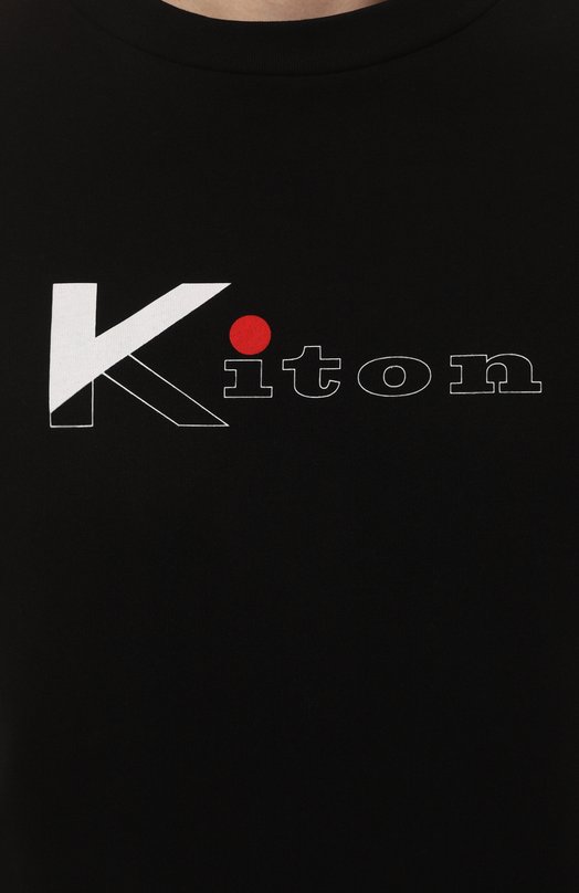 Хлопковая футболка Kiton UMK041807 Чёрный  UMK041807 Фото 5
