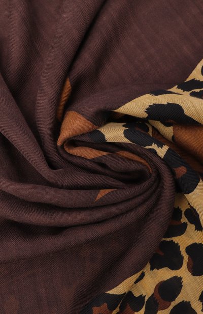 Шерстяная шаль SAINT LAURENT темно-коричневого цвета по цене 89950 руб., арт. 863721/3Y200, фото 3 Шерстяная шаль SAINT LAURENT, арт. 863721/3Y200, фото 3