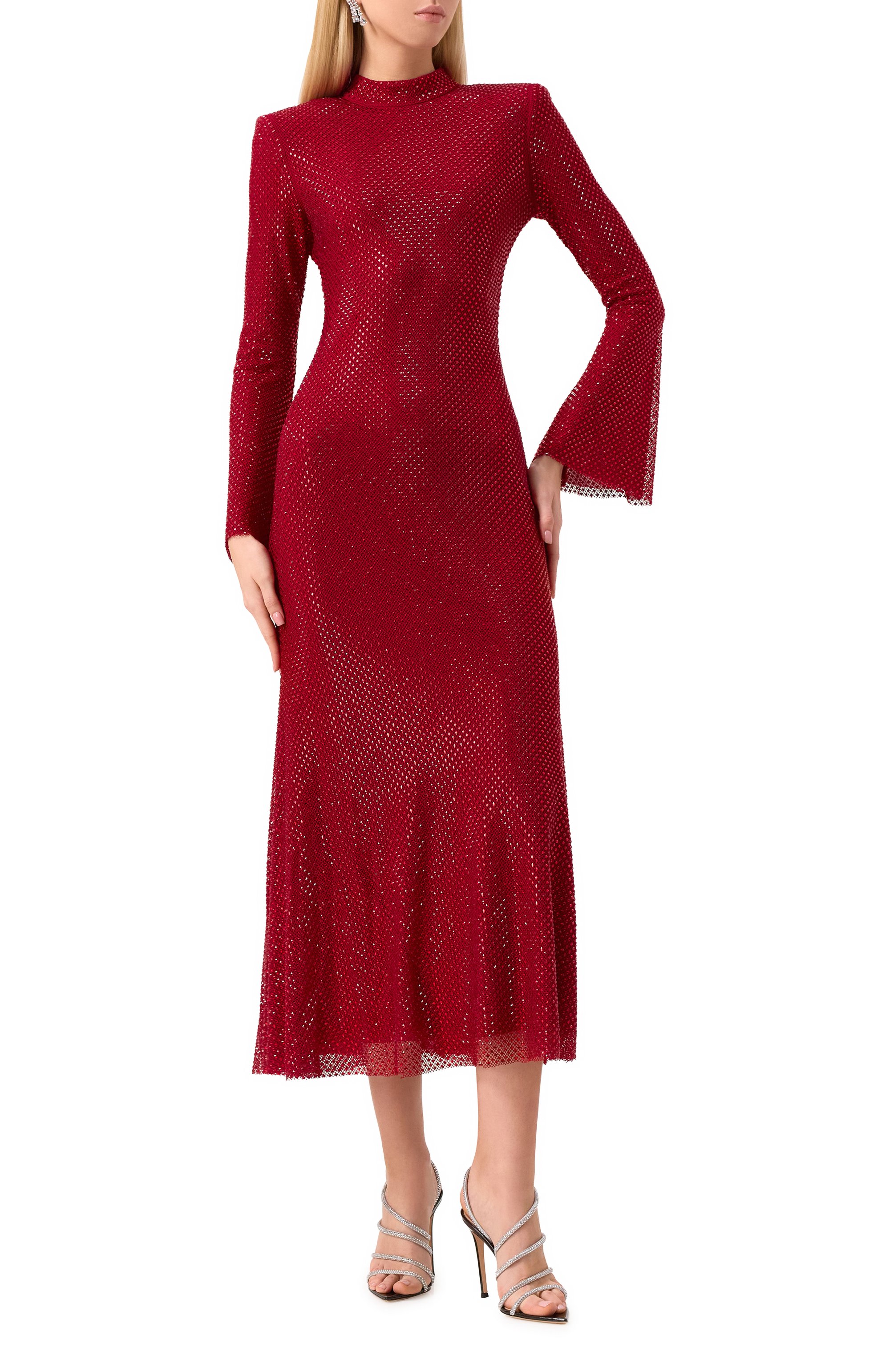 Платье с отделкой стразами SELF-PORTRAIT, арт. SC24-013M-R, фото 3