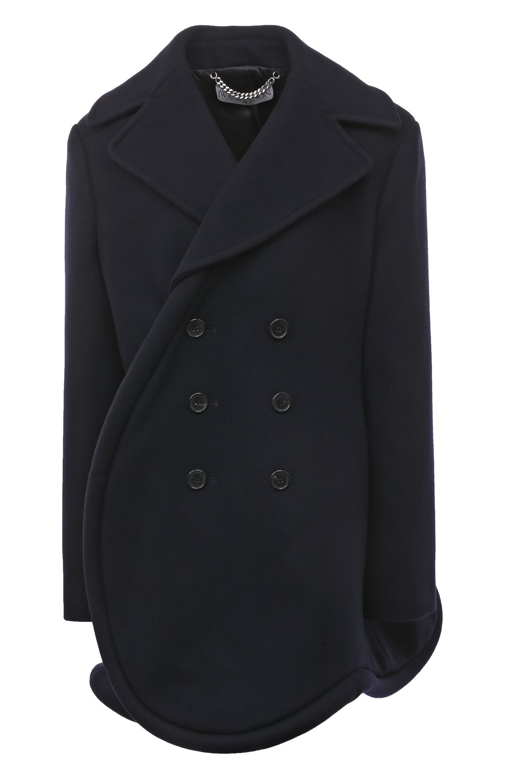 Шерстяное пальто JW ANDERSON темно-синего цвета по цене 75290 руб., арт. CO0217PG1027 888, фото 1 Шерстяное пальто JW ANDERSON, арт. CO0217PG1027 888, фото 1