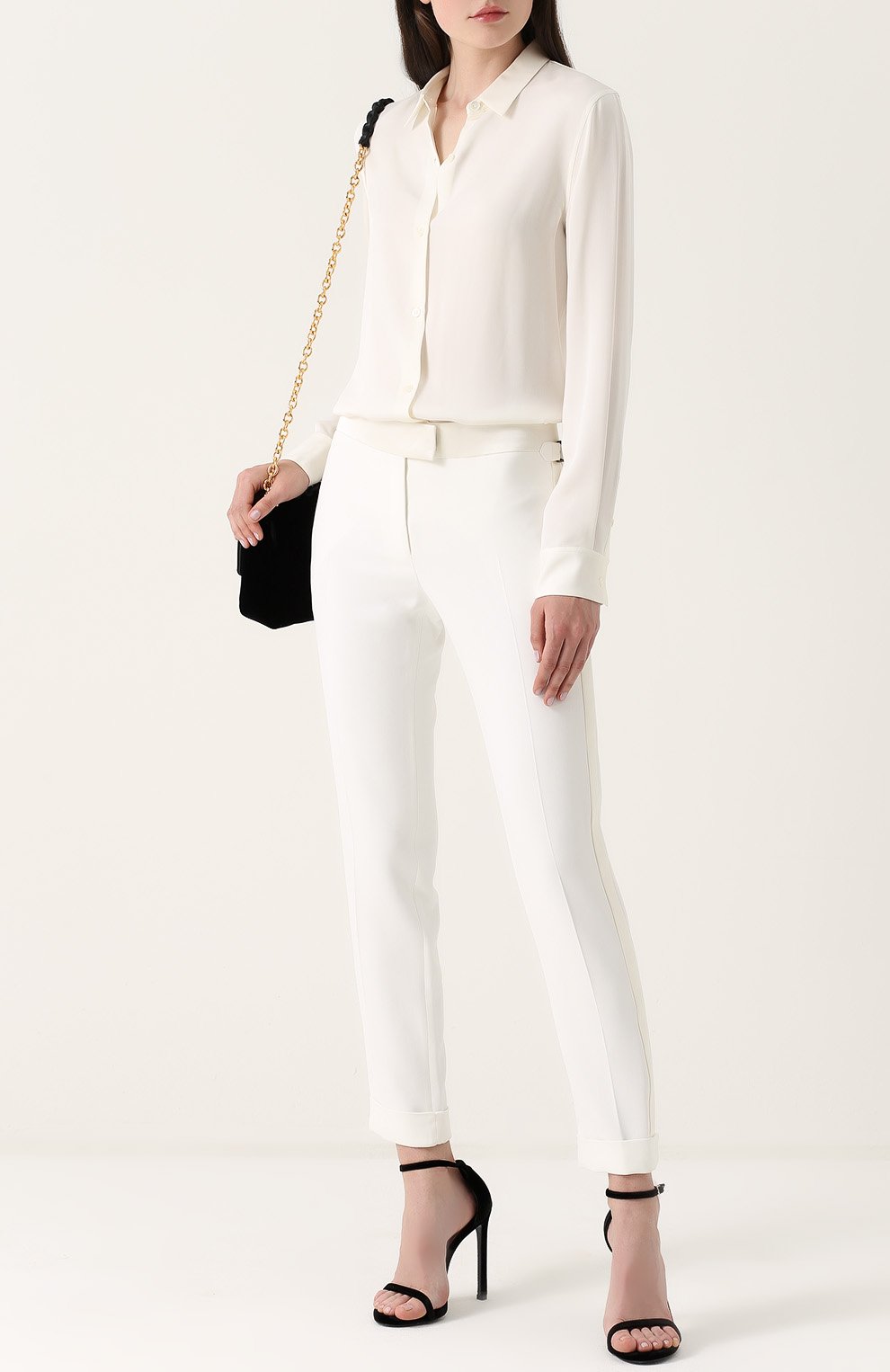 Укороченные брюки с лампасами и отворотами TOM FORD, арт. PAW083-FAX105, фото 2