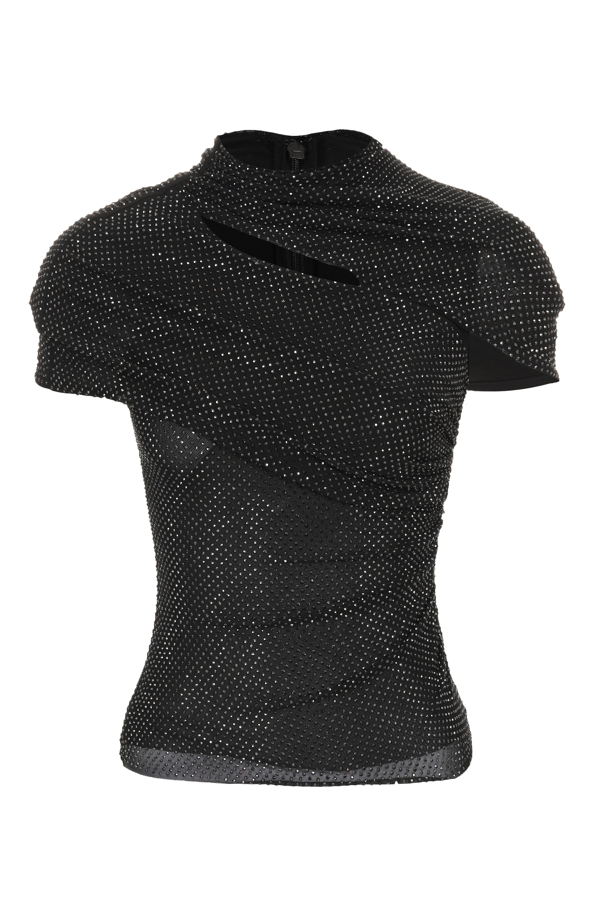 Топ с отделкой стразами SELF-PORTRAIT, арт. RS25077TB, фото 1