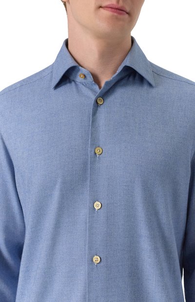 Рубашка из хлопка и лиоцелла KITON, арт. UCCH0944003, фото 5