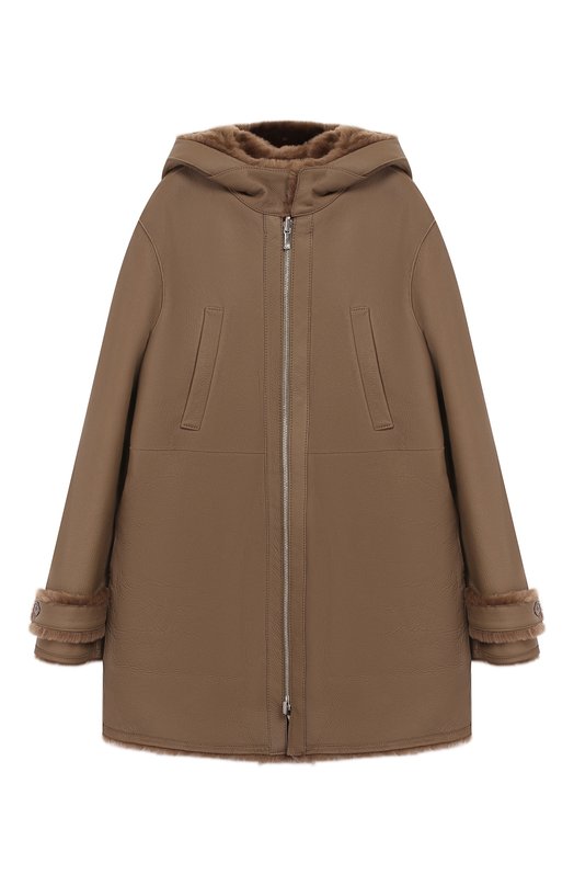 Двусторонняя дубленка с капюшоном Loro Piana