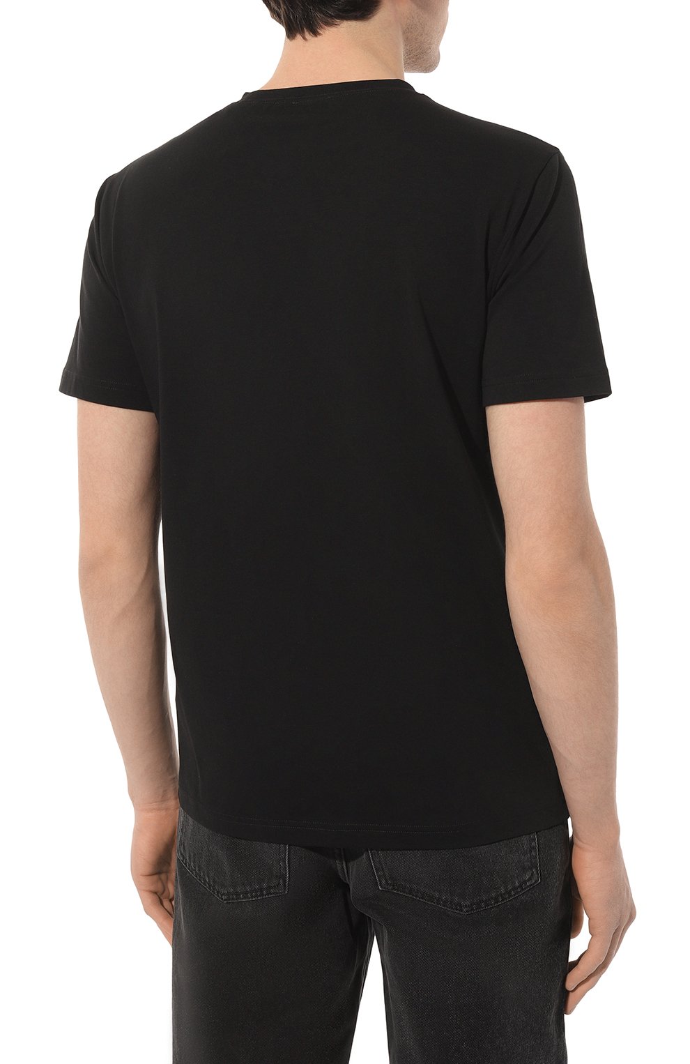 Хлопковая футболка EA7 черного цвета по цене 7410 руб., арт. 3DPT37/PJMUZ, фото 4 Хлопковая футболка EA7, арт. 3DPT37/PJMUZ, фото 4