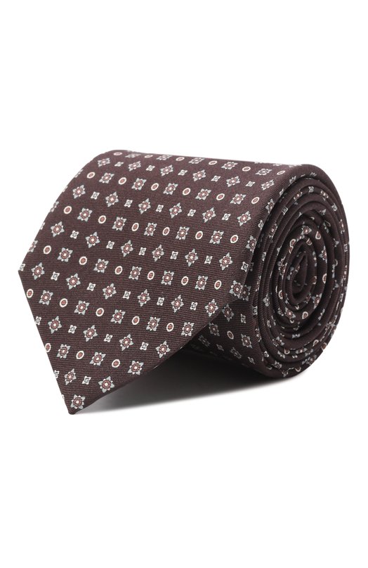 Шелковый галстук Canali 18/HS04584 Коричневый 18/HS04584